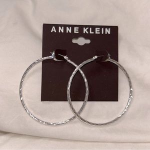 Anna Klein silver colored hoops